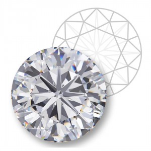 Бриллиант (огранка ,р-57 цвет D, чистота VVS2,  0,130 карат)