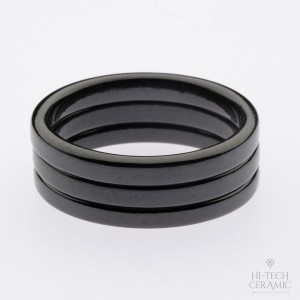 Сет из 3-х колец (кольца из черной керамики) (арт.20011049)