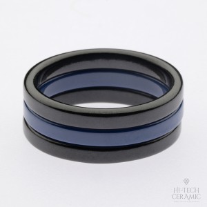 Сет из 3-х колец (кольца из черной и синей керамики (арт.23011047)