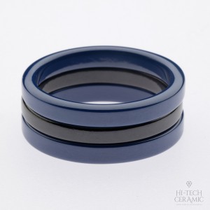 Сет из 3-х колец (кольца из синей и черной керамики) (арт.32011052)
